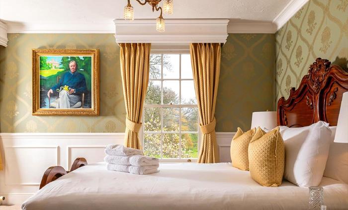 The Lord Snowdon Room at Plas Dinas Country House, North Wales, near Snowdon.